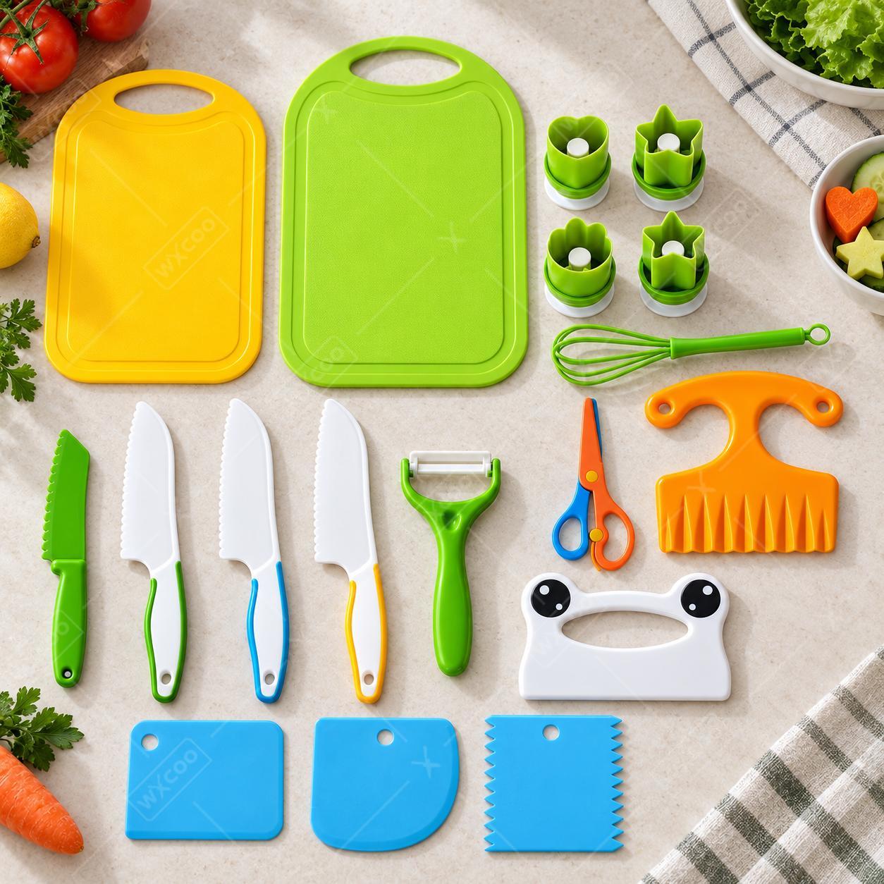 Kitchen Kids Baking Set - WXCOO – набор безопасных пластиковых ножей